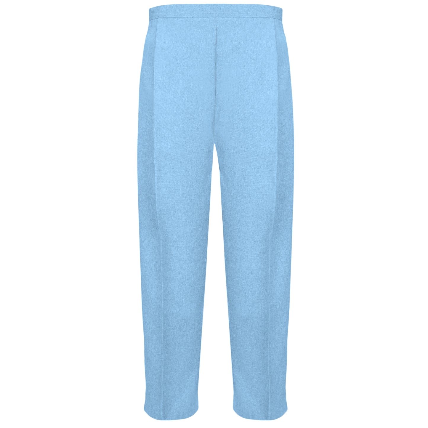 LADIES HALF ELASTICATED WAIST TROUSERS WOMENS PANTS CASUAL SUMMER BOTTOMS