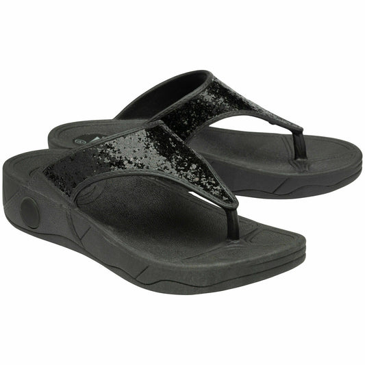 WOMENS FLIP FLOPS LOW WEDGE SLIPPERS DUNLOP LADIES SANDAL SUMMER COMFORT SHOES (Dunlop & More!)
