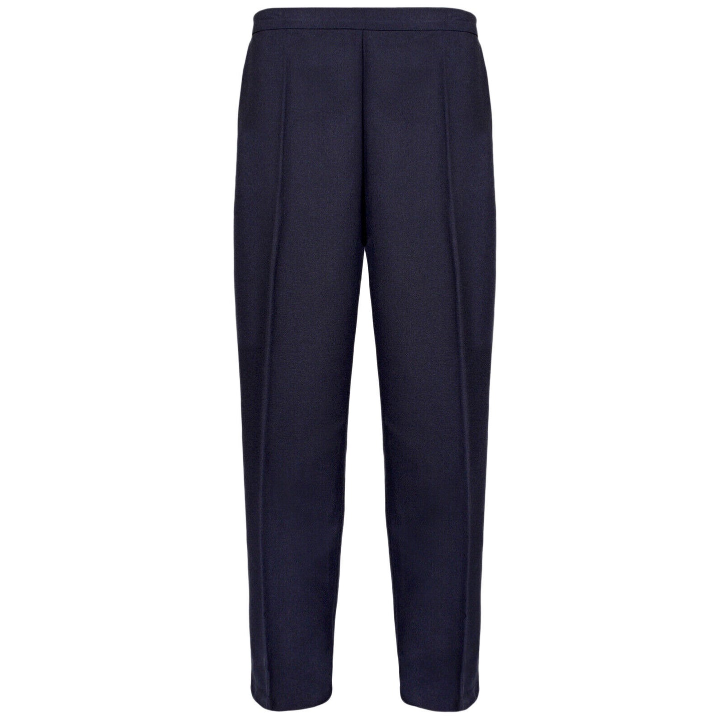 PACK OF 2 LADIES WOMENS HALF ELASTICATED WAIST TROUSERS WITH POCKETS PLUS SIZE 22 to 24
