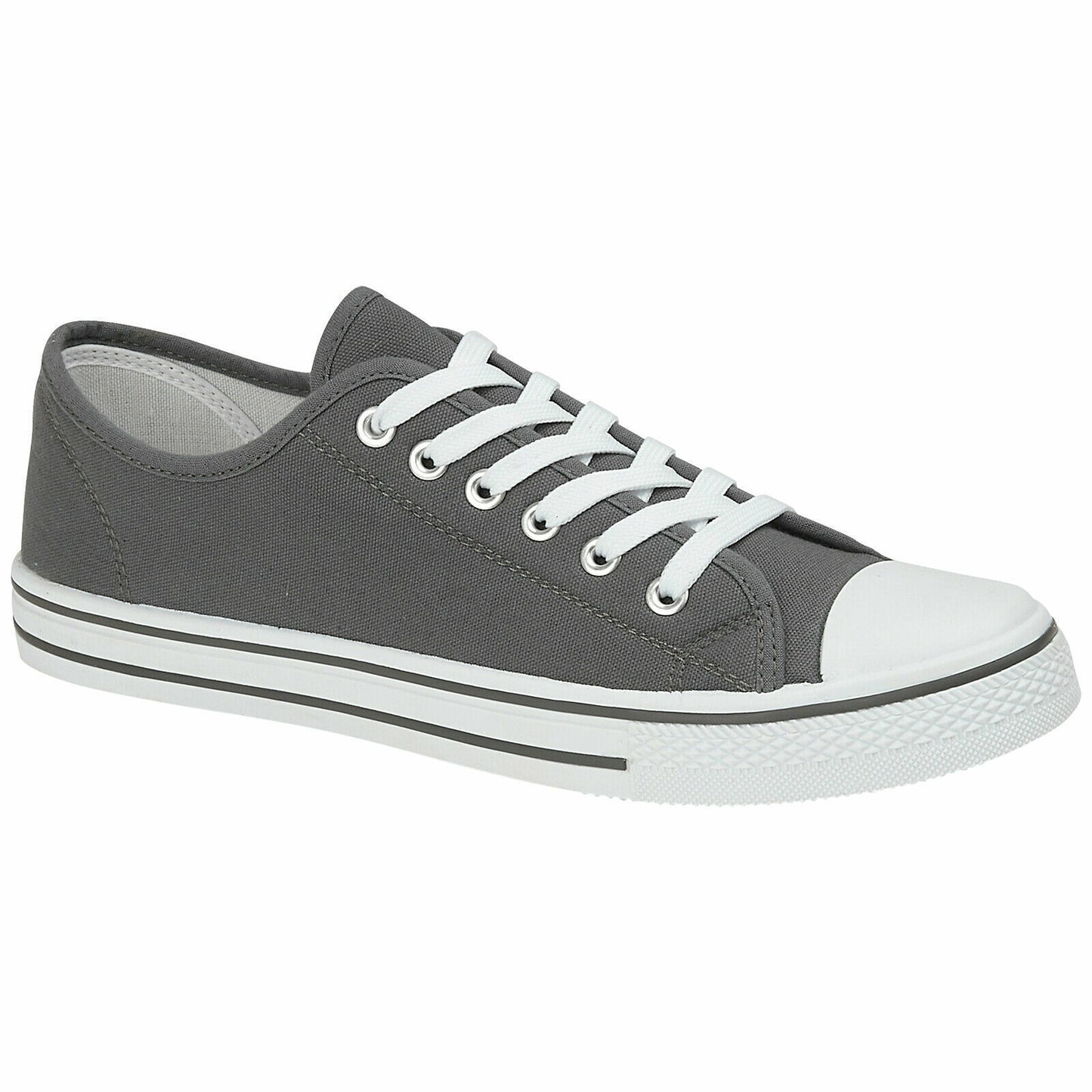 MEN CANVAS SHOES FLAT LACE UP PLIMSOLLS GYM SPORTS TRAINERS PUMPS PLIMSOLES (Sports, Workouts, Casual)