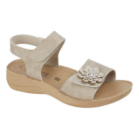 WOMENS LADIES SANDALS TOUCH FASTENING SUMMER DIAMANTE ANKLE STRAP CASUAL SHOES | Summer Sparkle & Comfort