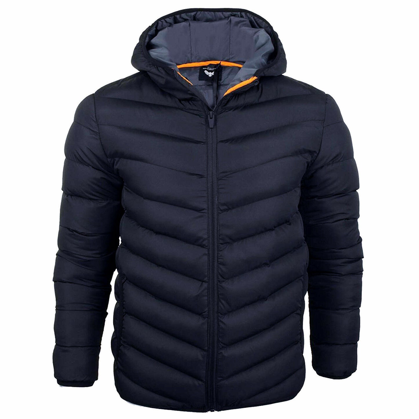 BRAVE SOUL BOYS PADDED JACKET PUFFER PUFFA WARM WINTER QUILTED NAVY BLACK BUBBLE HOODED SCHOOL COAT