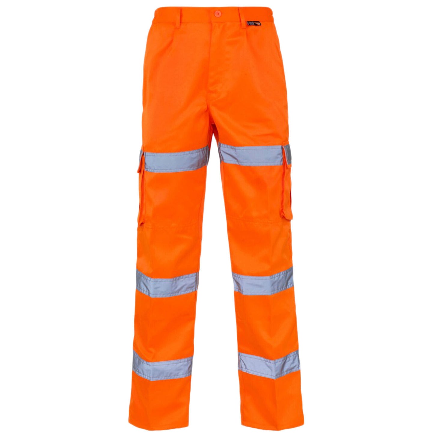 HI VIZ VIS 3 BAND COMBAT TROUSERS POLYCOTTON SAFETY WORKWEAR CARGO PANTS BOTTOMS