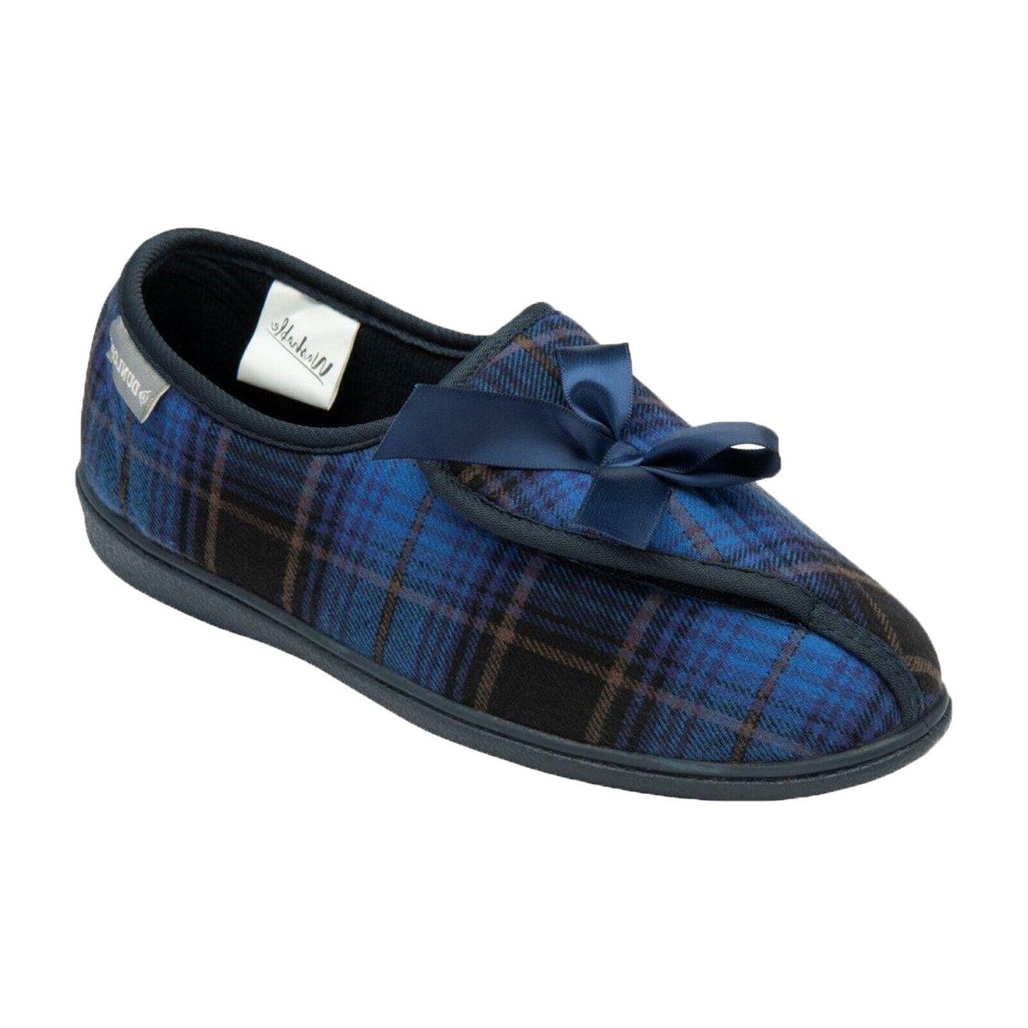 Ladies Dunlop Touch Fasten Memory Foam Orthopaedic Shoes Comfy Lounge Slippers (Touch Fasten, Dunlop)
