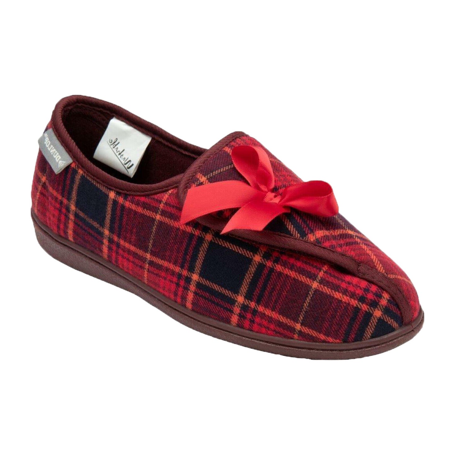 Ladies Dunlop Touch Fasten Memory Foam Orthopaedic Shoes Comfy Lounge Slippers (Touch Fasten, Dunlop)