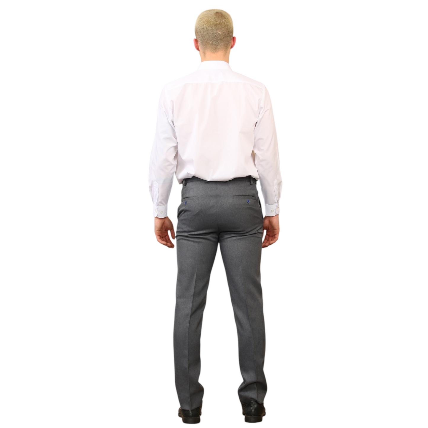 \MENS PLUS SIZE FORMAL TROUSERS ELASTIC WAIST DRESS PANTS FLAT FRONT STRAIGHT LEG BELTED ADJUSTABLE WORK OFFICE BUSINESS POCKETS UK SIZE 42 TO 50 INCH