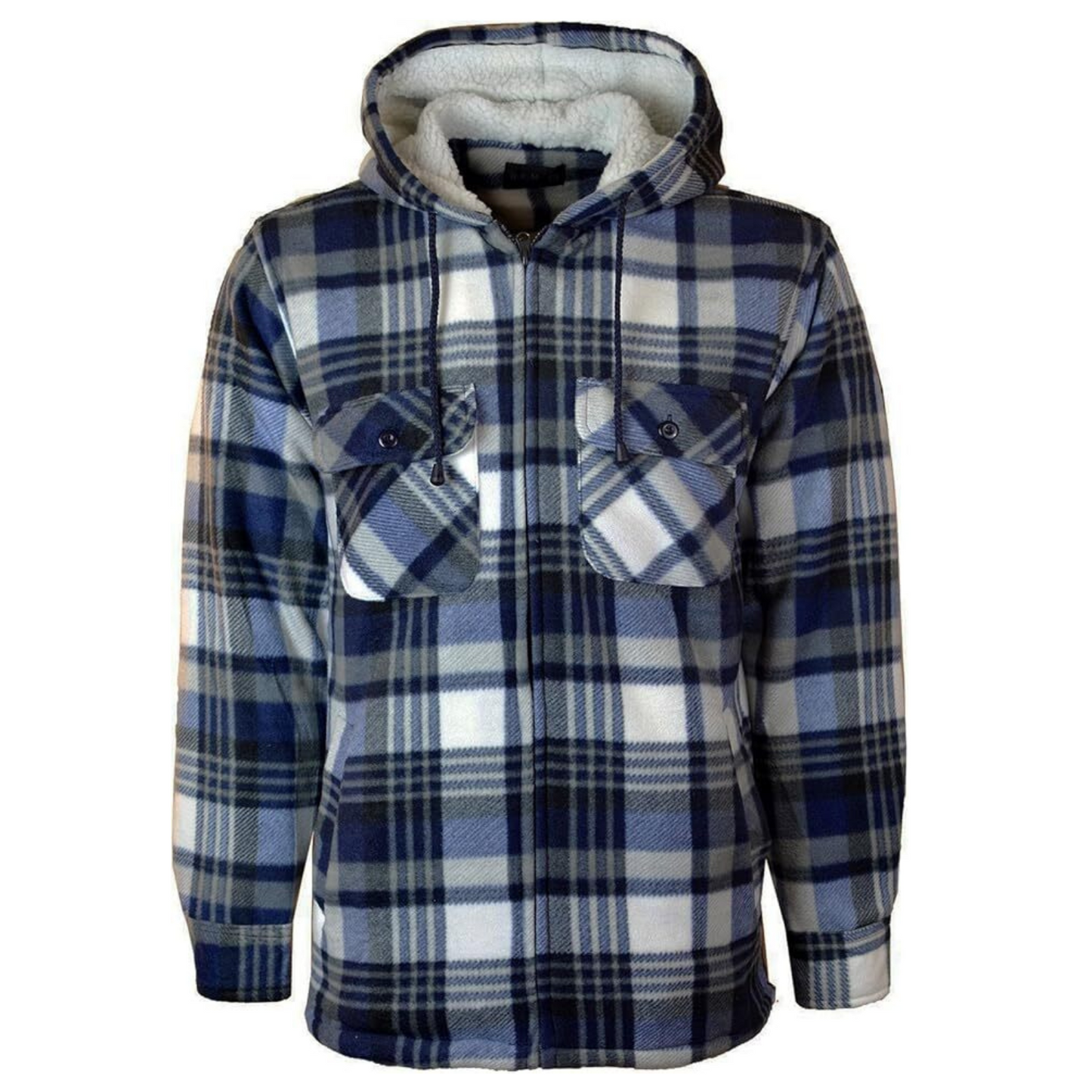 MENS PADDED LUMBERJACK HOODED SHIRT JACKET QUILTED CHECK FLANNEL FUR FLEECE LINED THERMAL WINTER COAT WARM CASUAL WORKWEAR OUTERWEAR