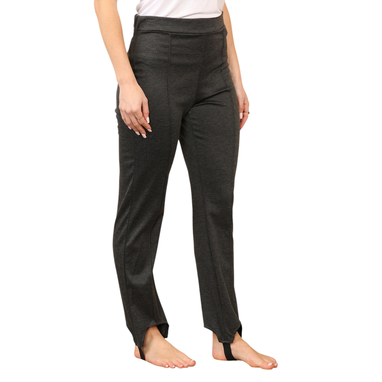 WOMENS SKI PANTS STRETCHY PULL ON TROUSERS SLIM FIT STIRRUP LEGGINGS ELASTIC WAIST COMFY THERMAL BOTTOMS WINTER LADIES SNOW WEAR