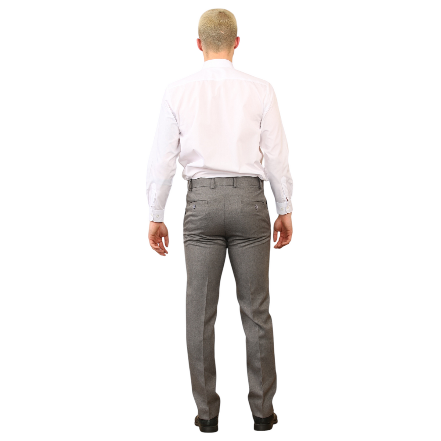 \MENS PLUS SIZE FORMAL TROUSERS ELASTIC WAIST DRESS PANTS FLAT FRONT STRAIGHT LEG BELTED ADJUSTABLE WORK OFFICE BUSINESS POCKETS UK SIZE 42 TO 50 INCH