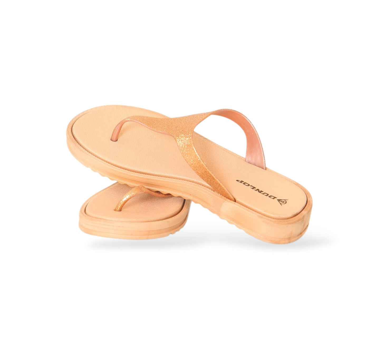 DUNLOP WOMENS SUMMER FLIP FLOPS LOW WEDGE CUSHIONED SLIP ON SANDALS COMFORT BEACH SHOES LIGHTWEIGHT FOOTWEAR