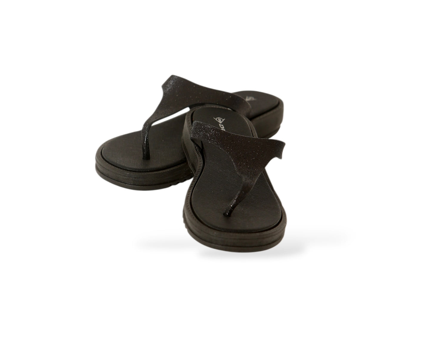 DUNLOP WOMENS SUMMER FLIP FLOPS LOW WEDGE CUSHIONED SLIP ON SANDALS COMFORT BEACH SHOES LIGHTWEIGHT FOOTWEAR