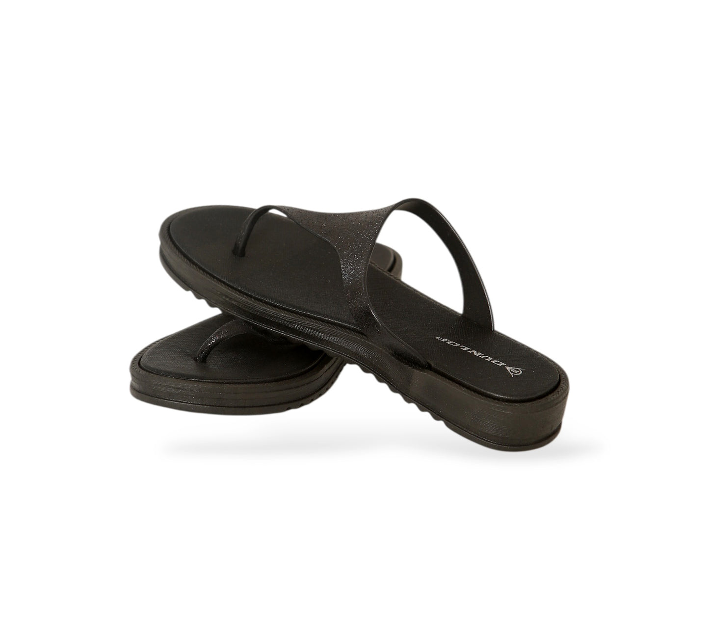 DUNLOP WOMENS SUMMER FLIP FLOPS LOW WEDGE CUSHIONED SLIP ON SANDALS COMFORT BEACH SHOES LIGHTWEIGHT FOOTWEAR
