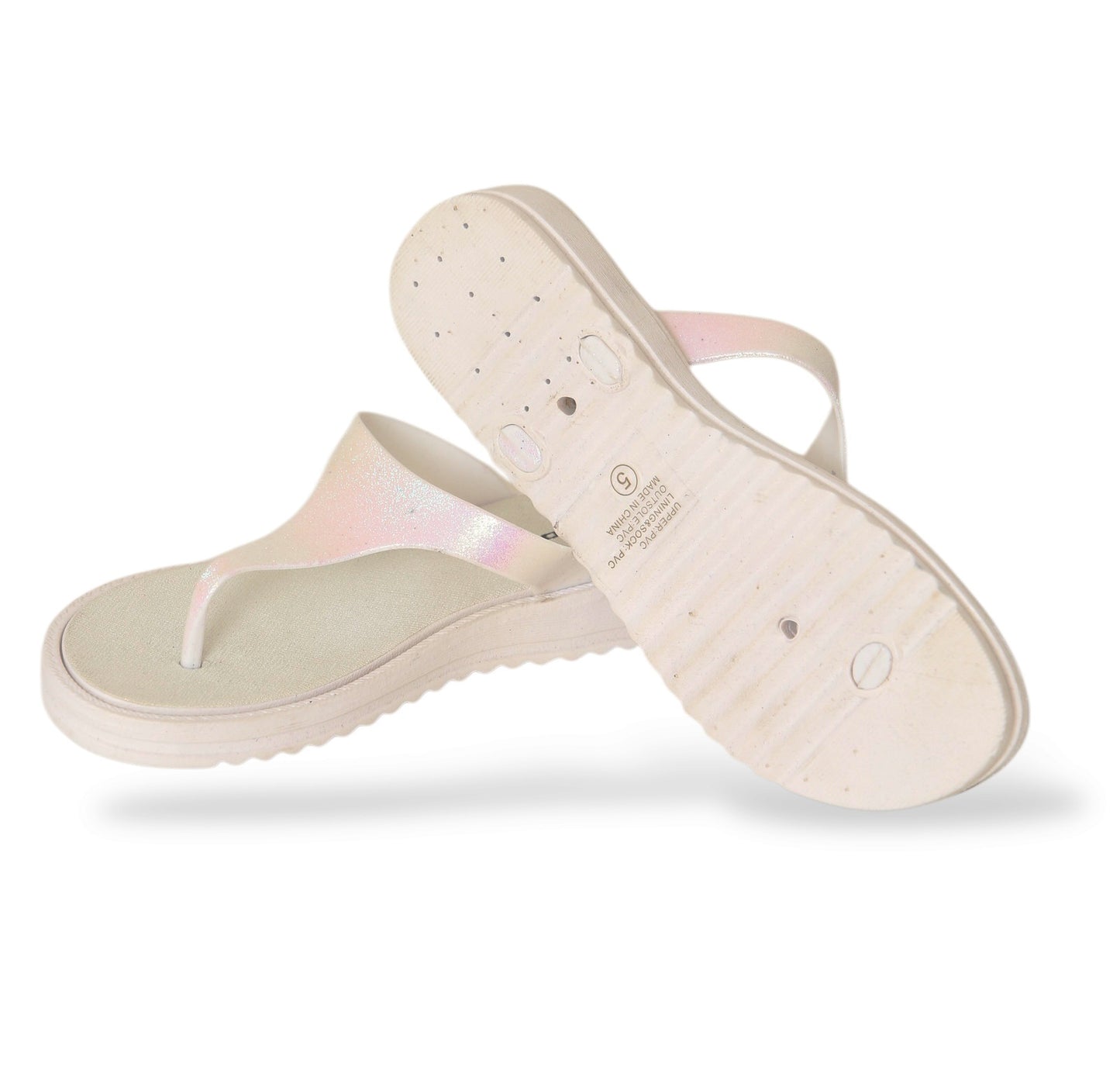 DUNLOP WOMENS SUMMER FLIP FLOPS LOW WEDGE CUSHIONED SLIP ON SANDALS COMFORT BEACH SHOES LIGHTWEIGHT FOOTWEAR