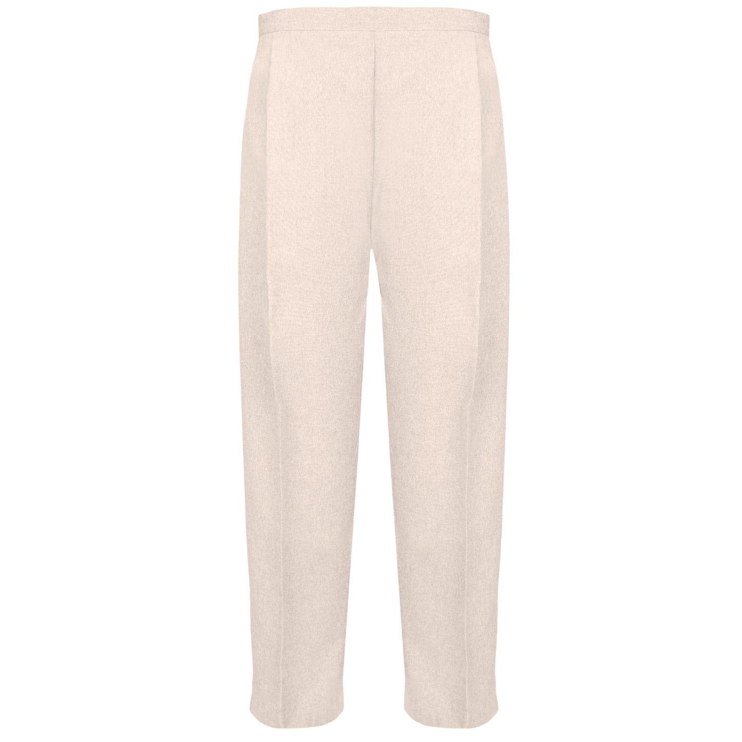 LADIES  HALF ELASTICATED WAIST TROUSERS WOMENS PANTS CASUAL SUMMER BOTTOMS