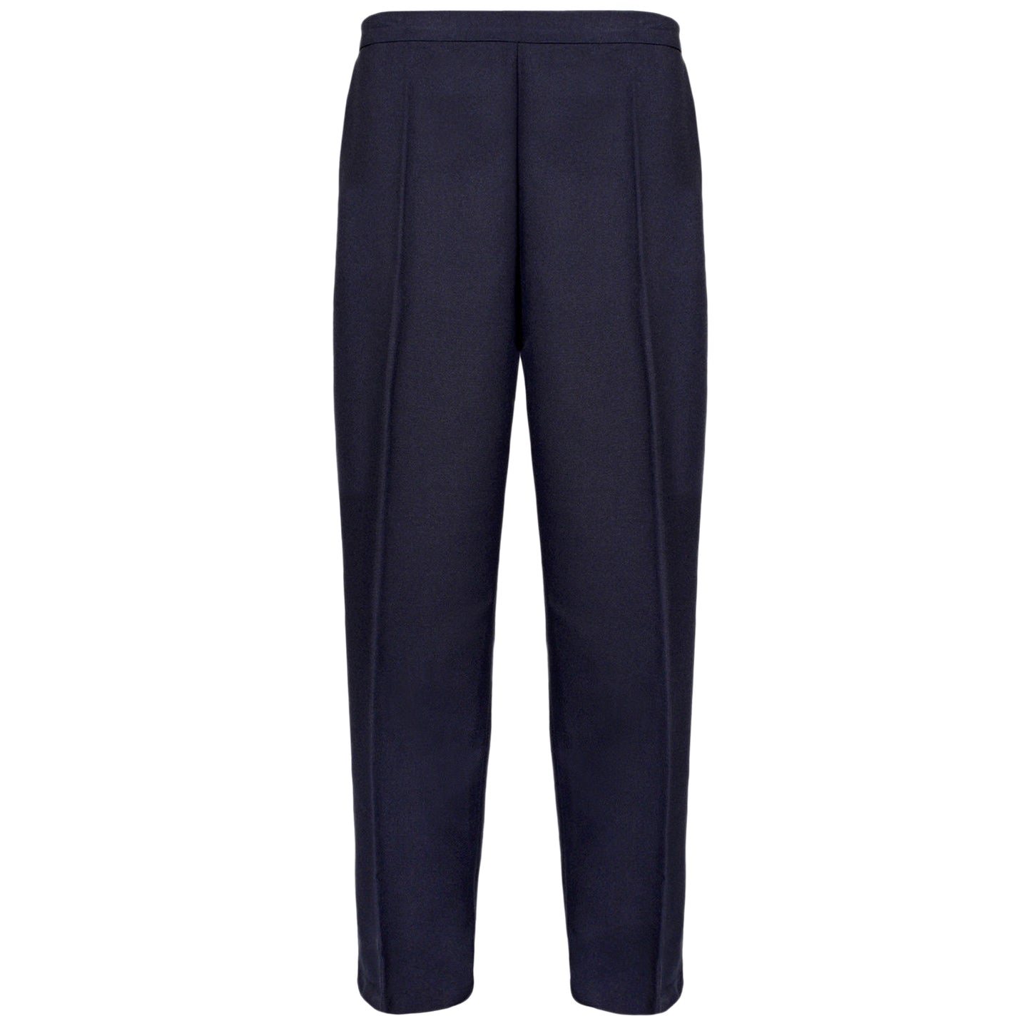 LADIES  HALF ELASTICATED WAIST TROUSERS WOMENS PANTS CASUAL SUMMER BOTTOMS