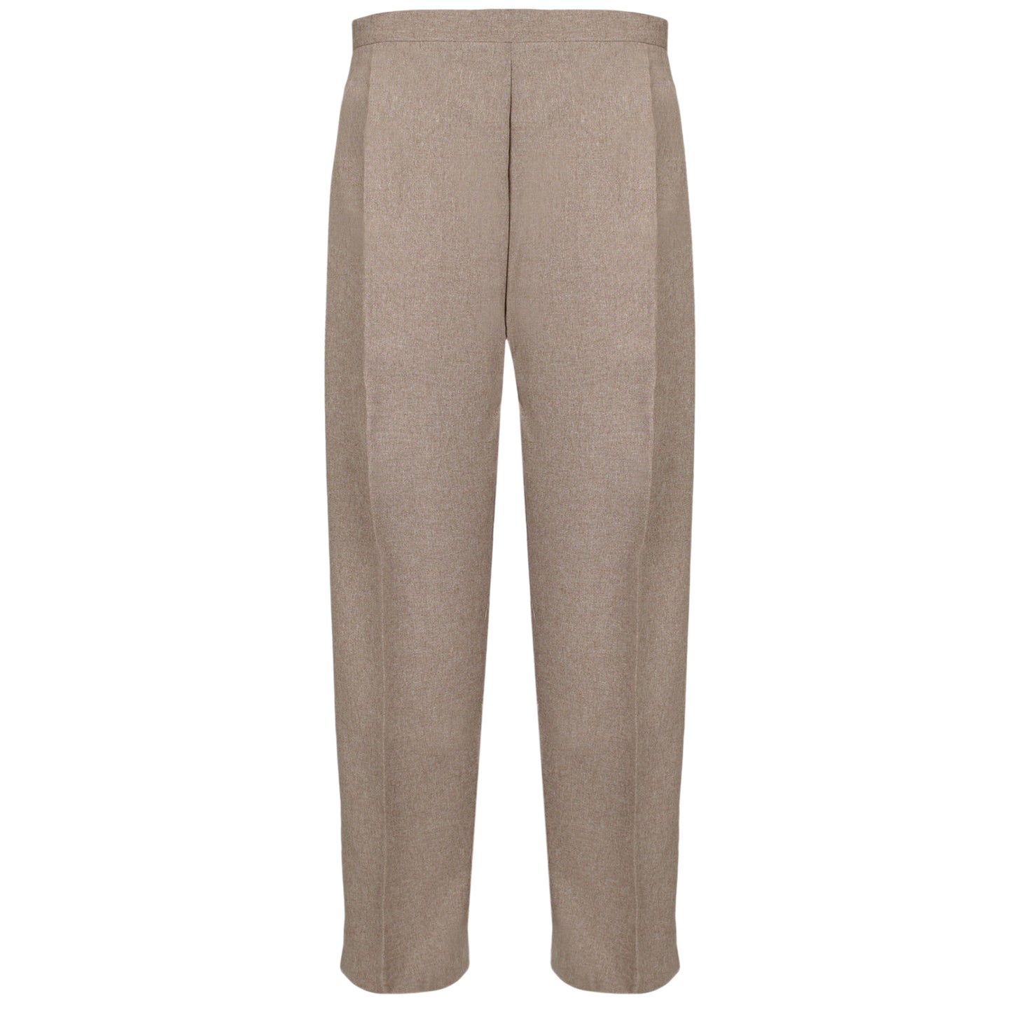 LADIES  HALF ELASTICATED WAIST TROUSERS WOMENS PANTS CASUAL SUMMER BOTTOMS