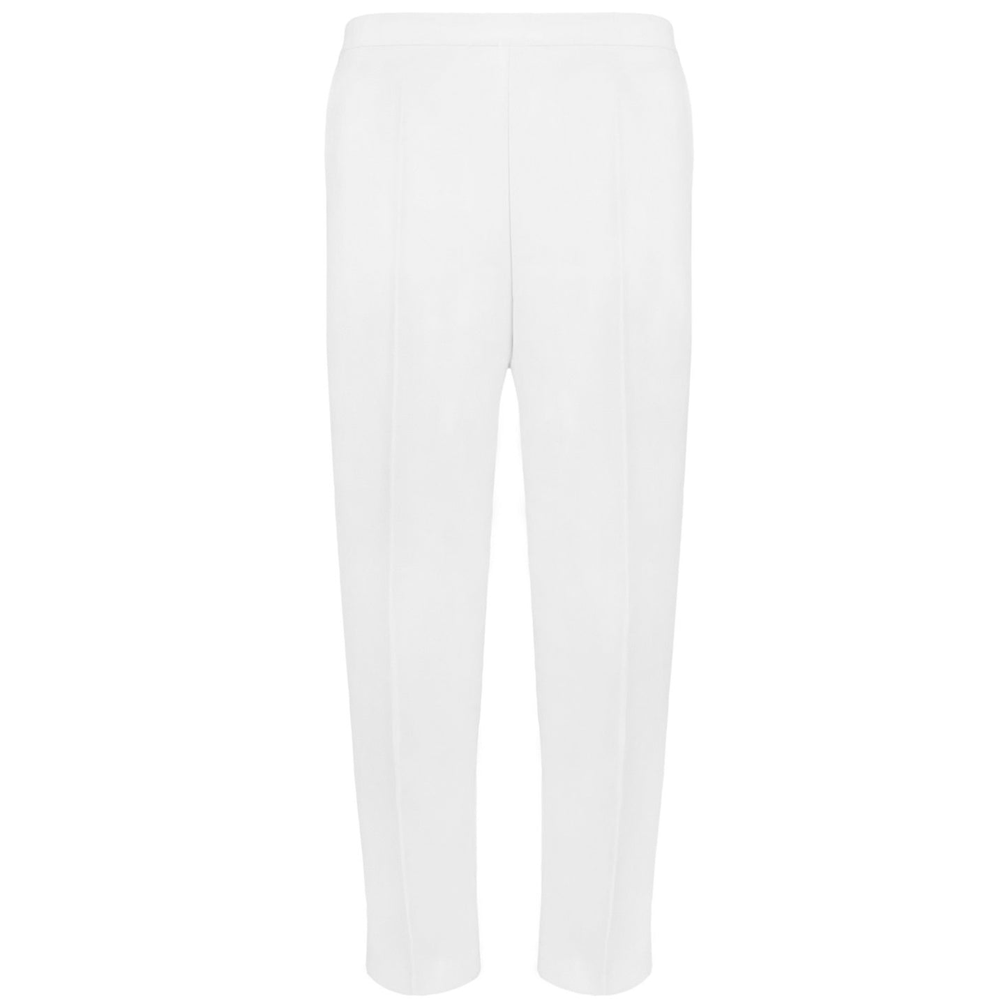 LADIES  HALF ELASTICATED WAIST TROUSERS WOMENS PANTS CASUAL SUMMER BOTTOMS