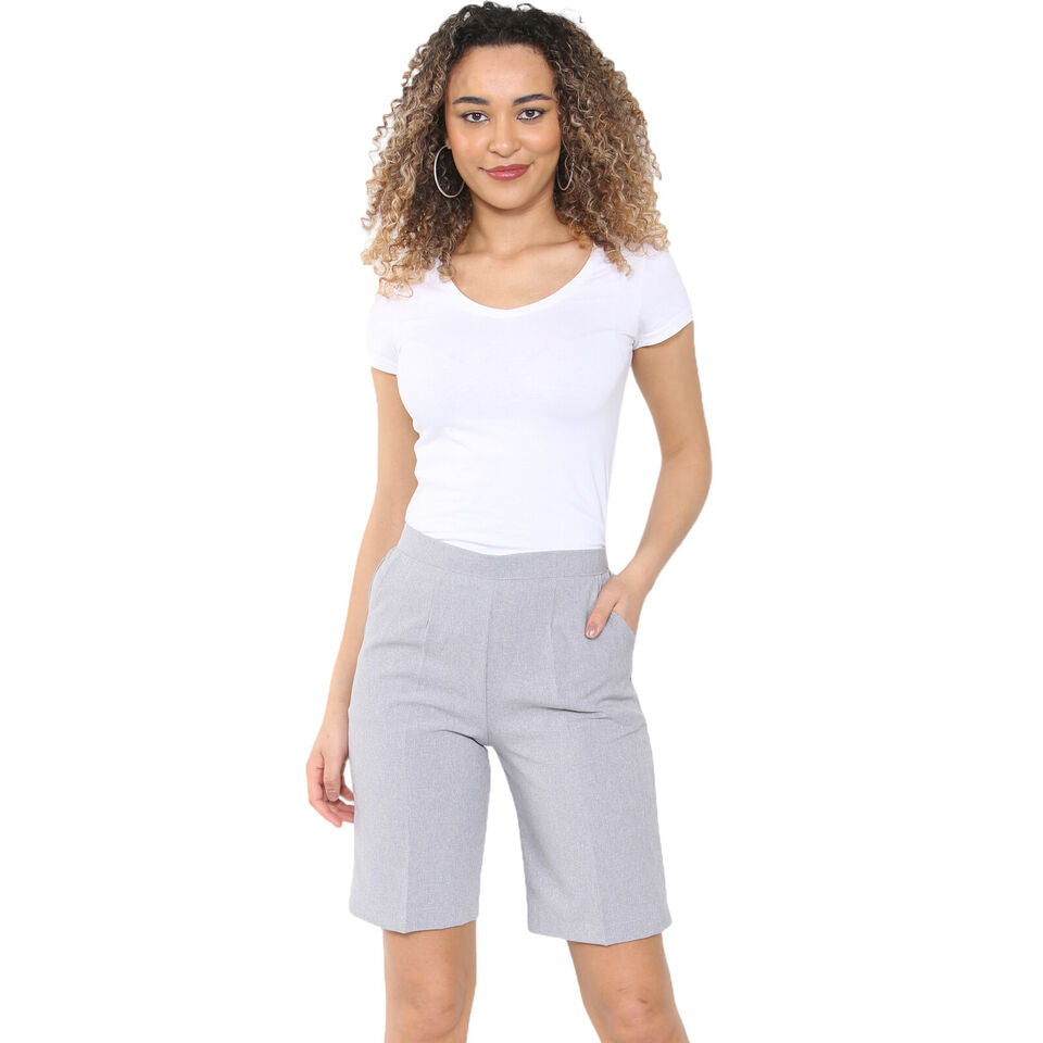 PACK OF 2 WOMENS SHORTS LADIES CAPRI CROPPED STRETCH SUMMER SHORTS ELASTIC WAIST GYM RUNNING CASUAL BEACH JOGGERS HOLIDAY LOUNGEWEAR SIZE 10 TO 24