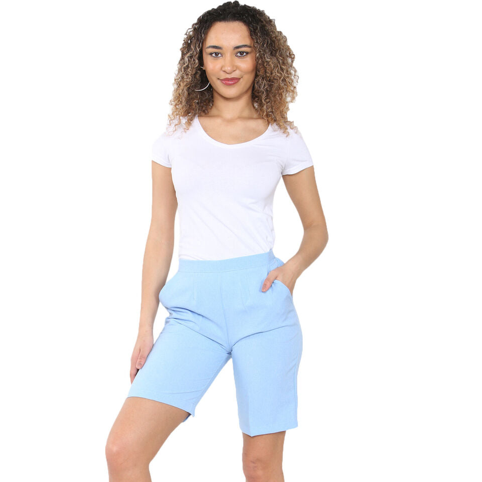 PACK OF 2 WOMENS SHORTS LADIES CAPRI CROPPED STRETCH SUMMER SHORTS ELASTIC WAIST GYM RUNNING CASUAL BEACH JOGGERS HOLIDAY LOUNGEWEAR SIZE 10 TO 24