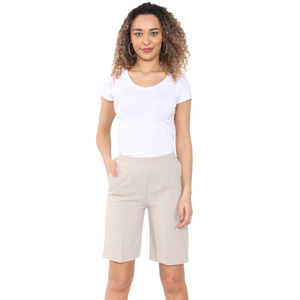 PACK OF 2 WOMENS SHORTS LADIES CAPRI CROPPED STRETCH SUMMER SHORTS ELASTIC WAIST GYM RUNNING CASUAL BEACH JOGGERS HOLIDAY LOUNGEWEAR SIZE 10 TO 24