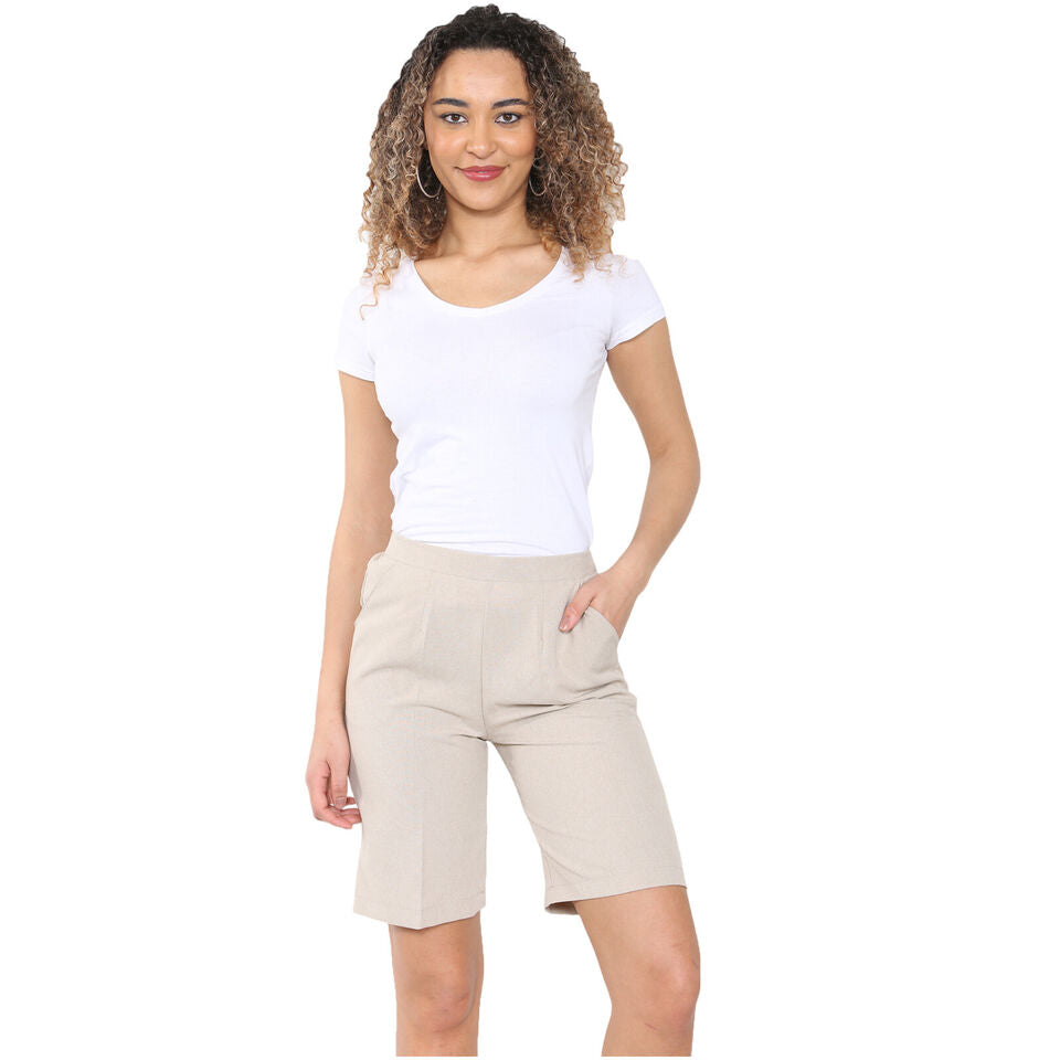 PACK OF 2 WOMENS SHORTS LADIES CAPRI CROPPED STRETCH SUMMER SHORTS ELASTIC WAIST GYM RUNNING CASUAL BEACH JOGGERS HOLIDAY LOUNGEWEAR SIZE 10 TO 24