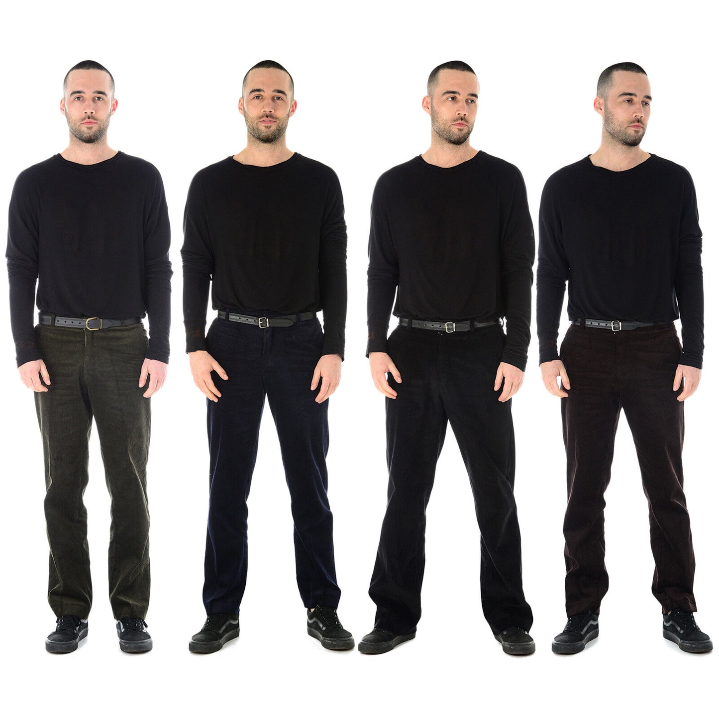 MENS CORDUROY COTTON TROUSERS SMART CASUAL FORMAL PANTS BIG PLUS SIZE COMFORT FIT BELT LOOPS POCKET STYLE OFFICE WORKWEAR 30 TO 42 INCH