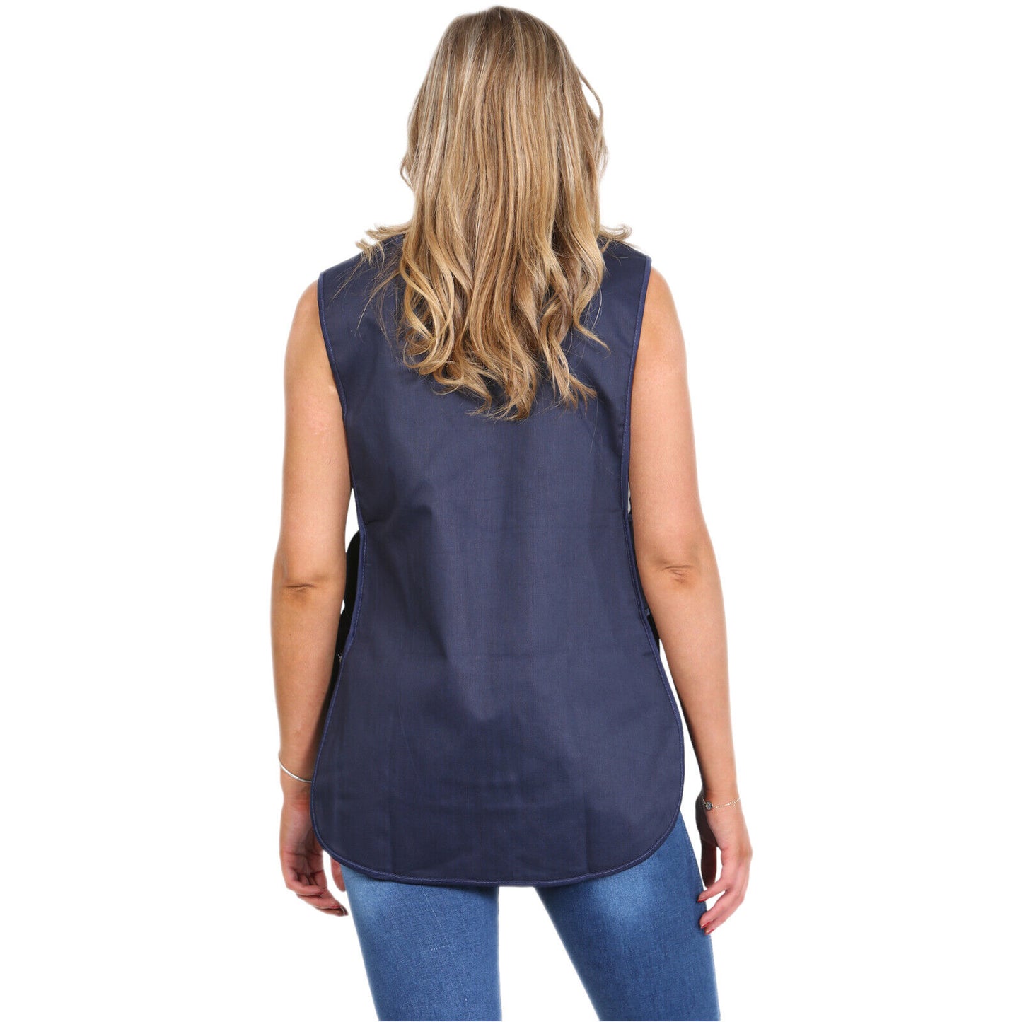 SAME PIPING TABARD WOMENS TABBARD LADIES APRON WITH POCKET KITCHEN CLEANING CHEF TOP