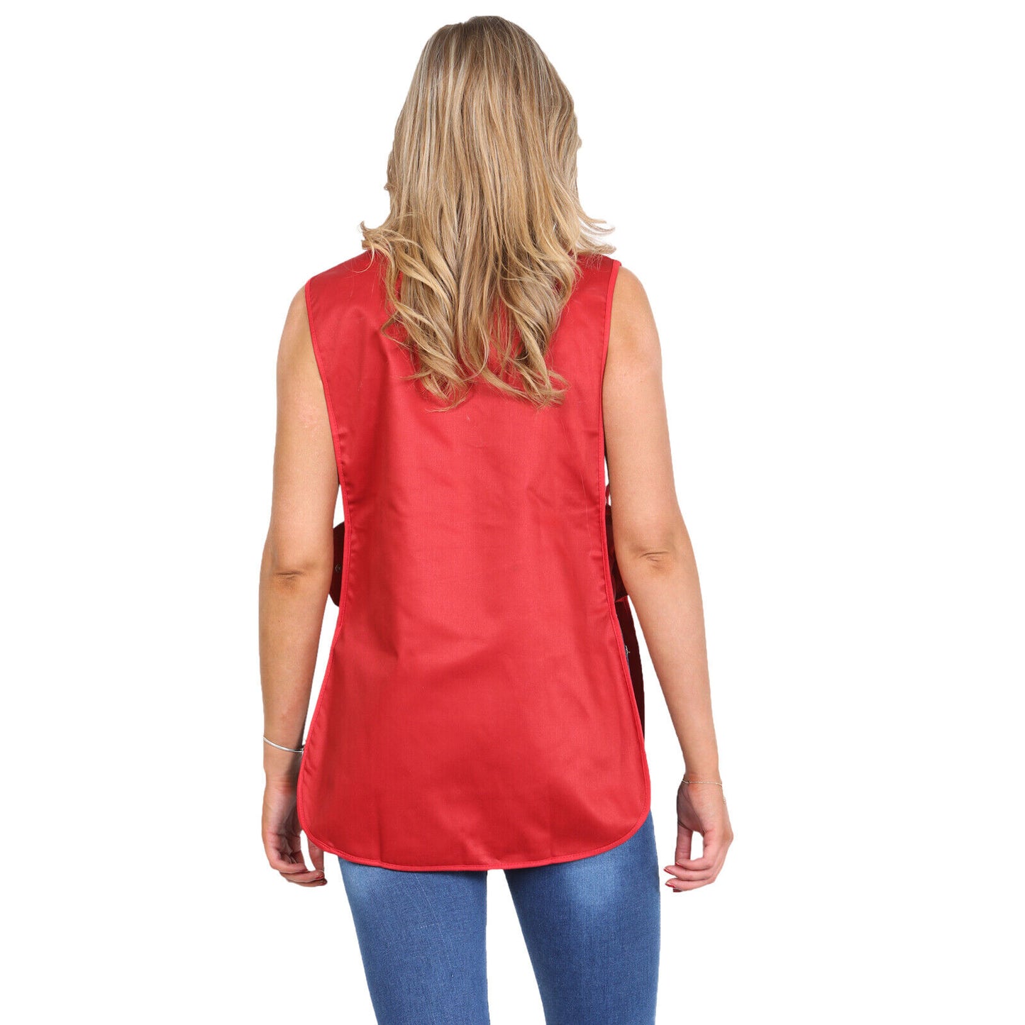 SAME PIPING TABARD WOMENS TABBARD LADIES APRON WITH POCKET KITCHEN CLEANING CHEF TOP