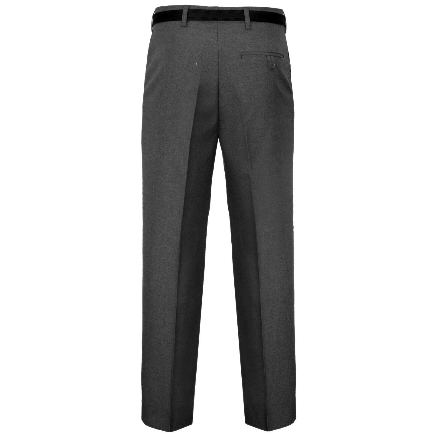 MENS TROUSERS OFFICE BUSINESS WORK FORMAL CASUAL SMART BELT POCKET SIZE 30" TO 40"