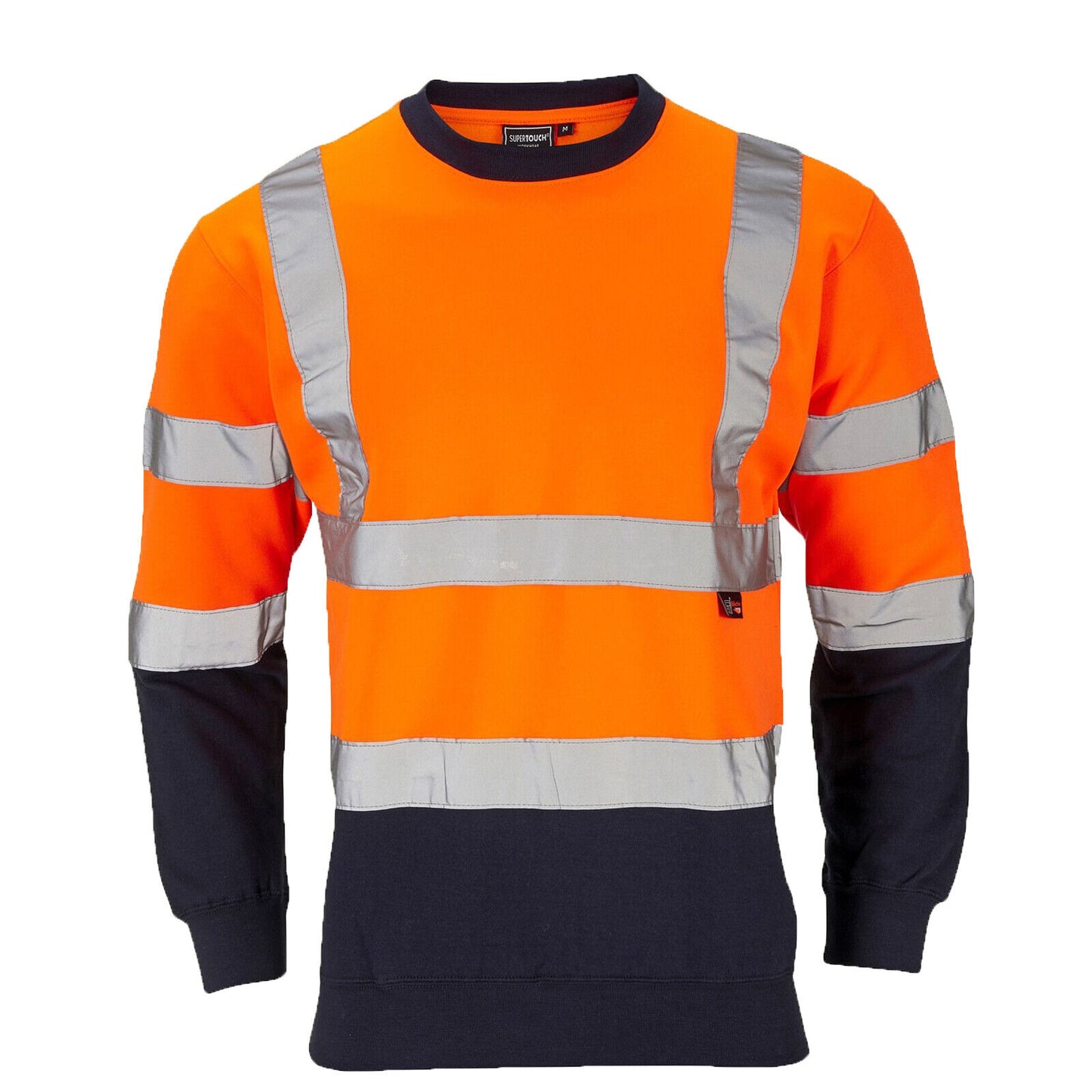 HI VIS CREW NECK SWEATSHIRTS HIGH VISIBILITY REFLECTIVE SECURRITY JUMPERS TOPS
