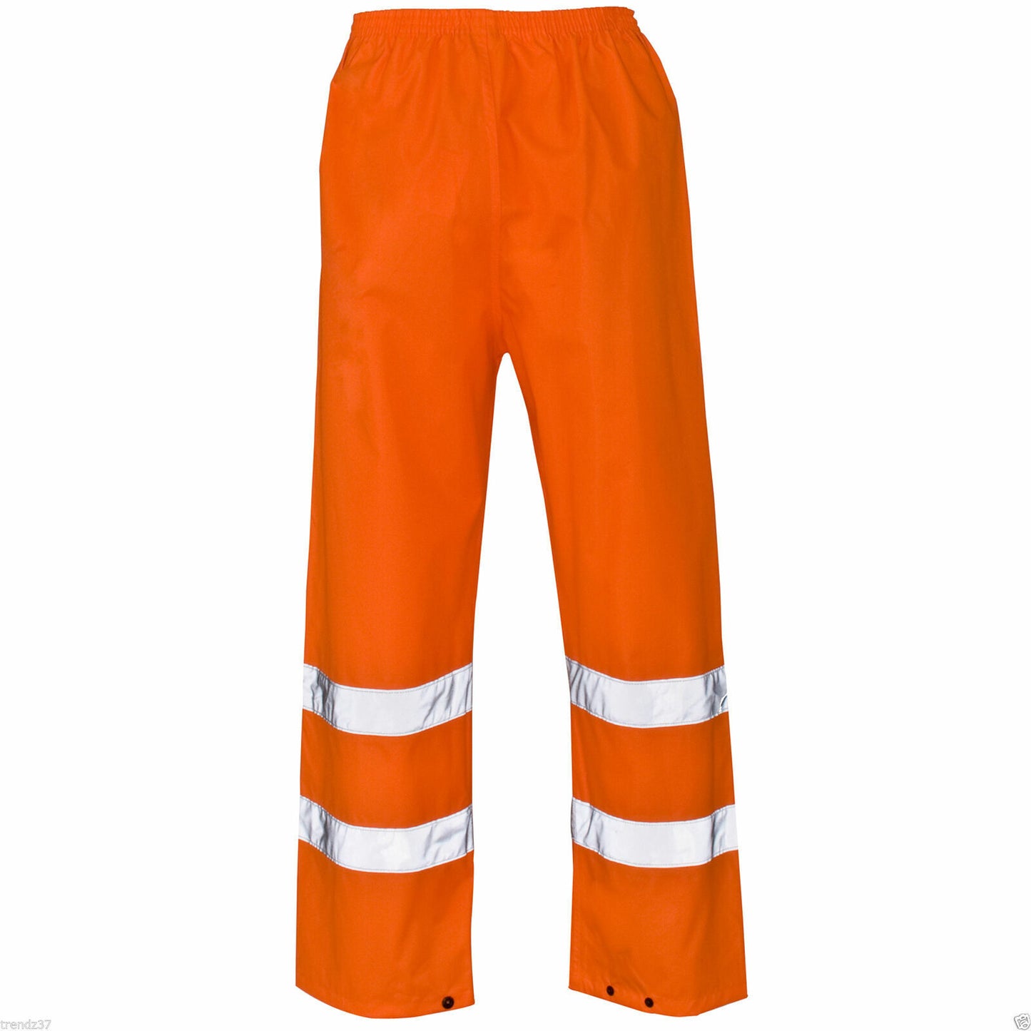 HI VIS OVER TROUSERS VISIBILITY VIZ REFLECTIVE SAFETY WORK WEAR WATERPROOF PANTS