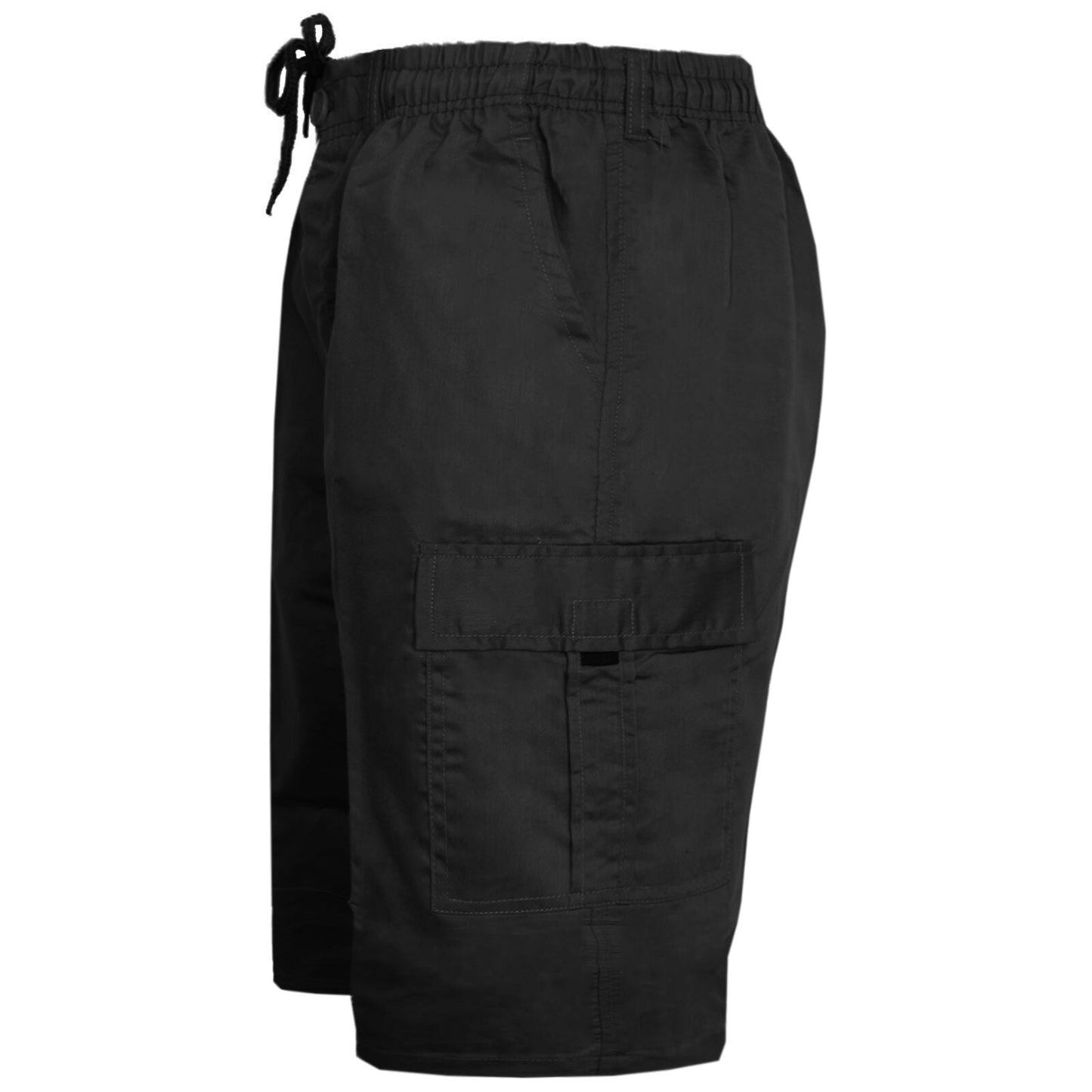 MENS PLAIN CARGO SHORTS QUICK DRY COMBAT CASUAL SUMMER BEACH WORKWEAR POLY COTTON MULTI POCKET LIGHTWEIGHT PANTS