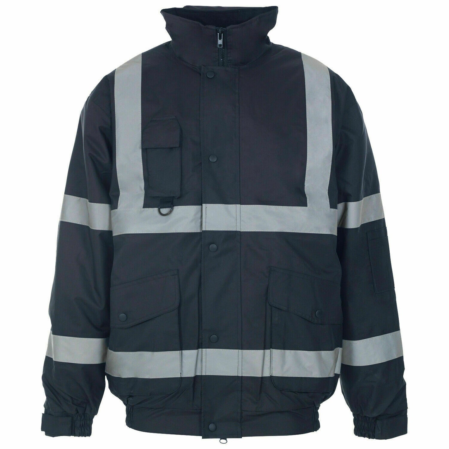 HI VIZ VIS JACKET HIGH VISIBILITY REFLECTIVE WATERPROOF WORKWEAR PADDED HOODED