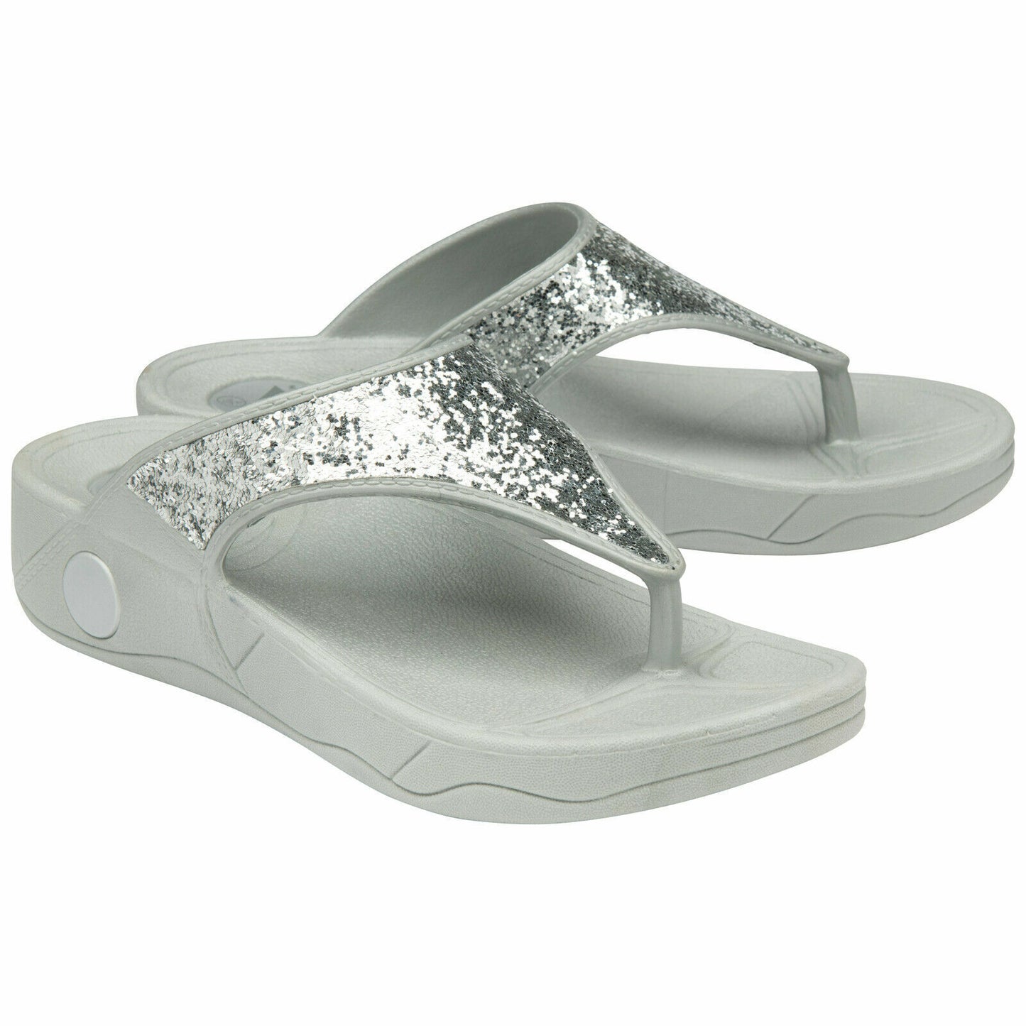 WOMENS FLIP FLOPS LOW WEDGE SLIPPERS DUNLOP LADIES SANDAL SUMMER COMFORT SHOES  (Dunlop & More!)