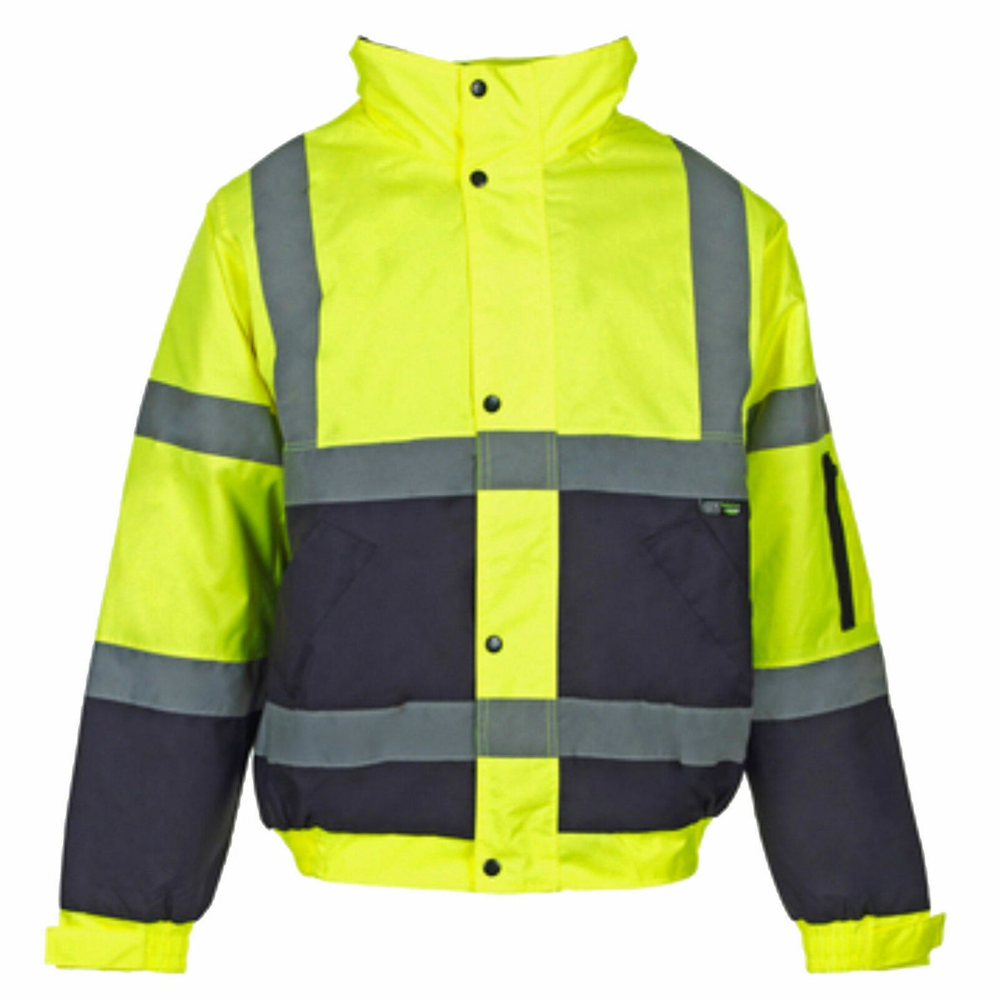 HI VIZ VIS JACKET HIGH VISIBILITY REFLECTIVE WATERPROOF WORKWEAR PADDED HOODED