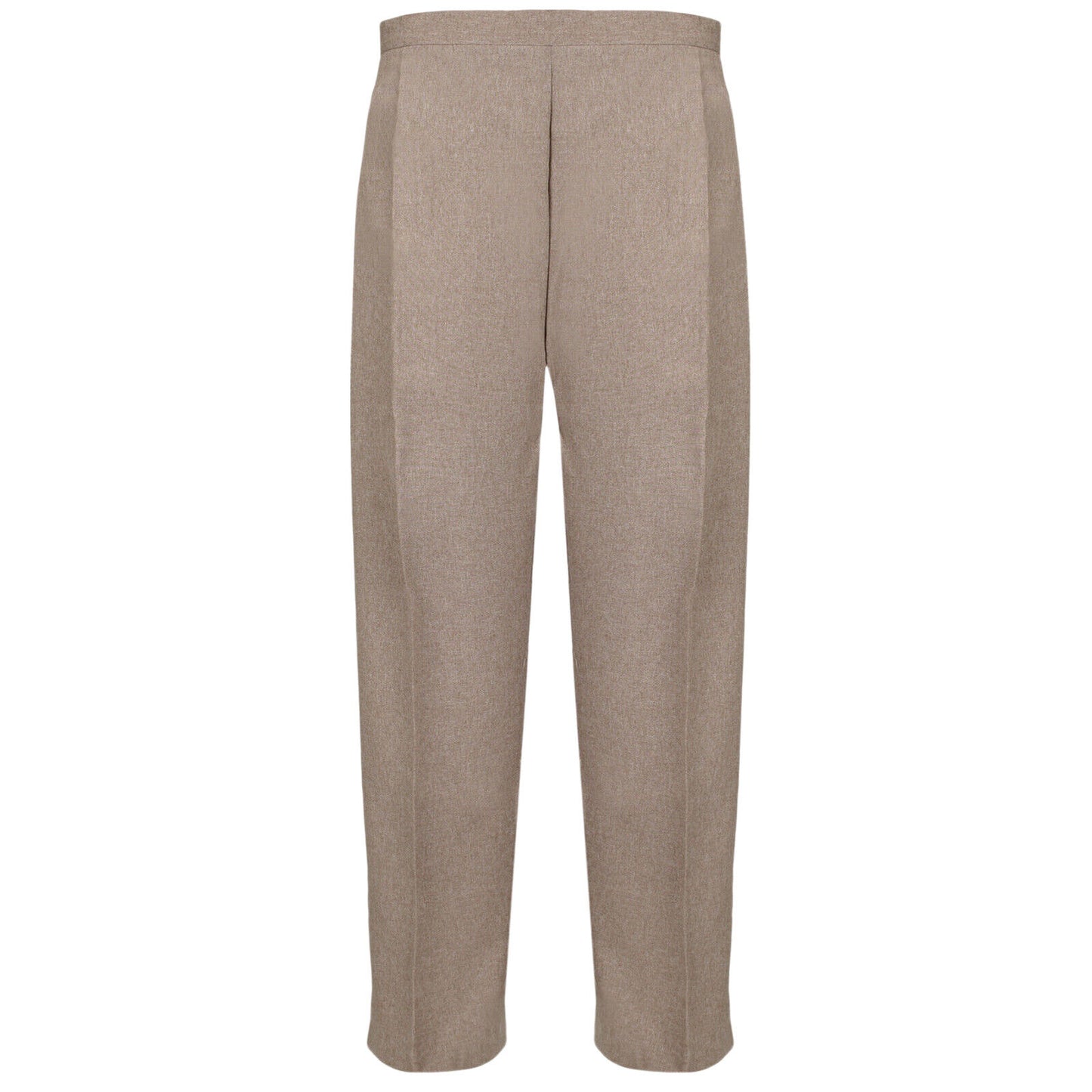 PACK OF 2 LADIES WOMENS HALF ELASTICATED WAIST TROUSERS WITH POCKETS PLUS SIZE 10 to 14