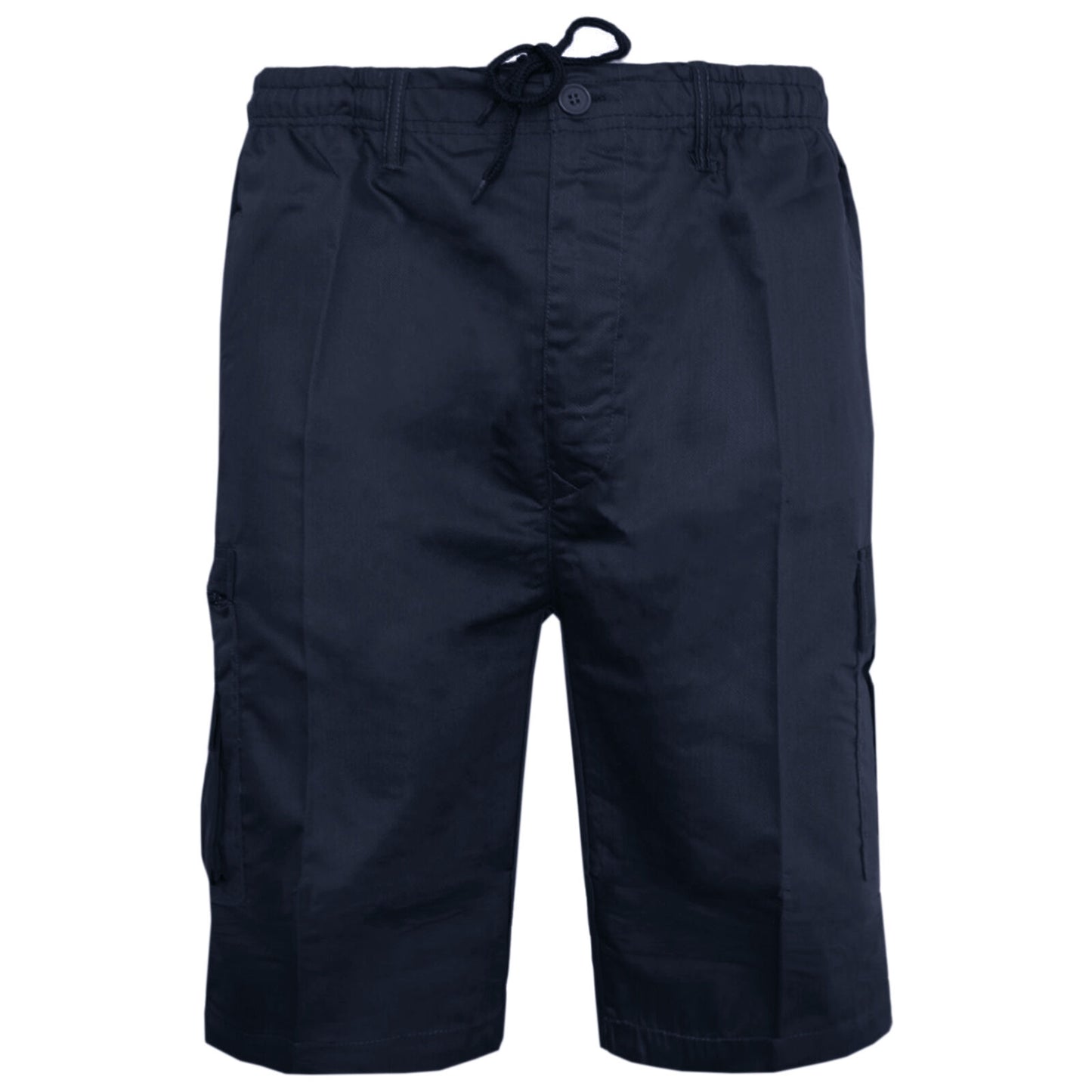MENS PLAIN CARGO SHORTS QUICK DRY COMBAT CASUAL SUMMER BEACH WORKWEAR POLY COTTON MULTI POCKET LIGHTWEIGHT PANTS