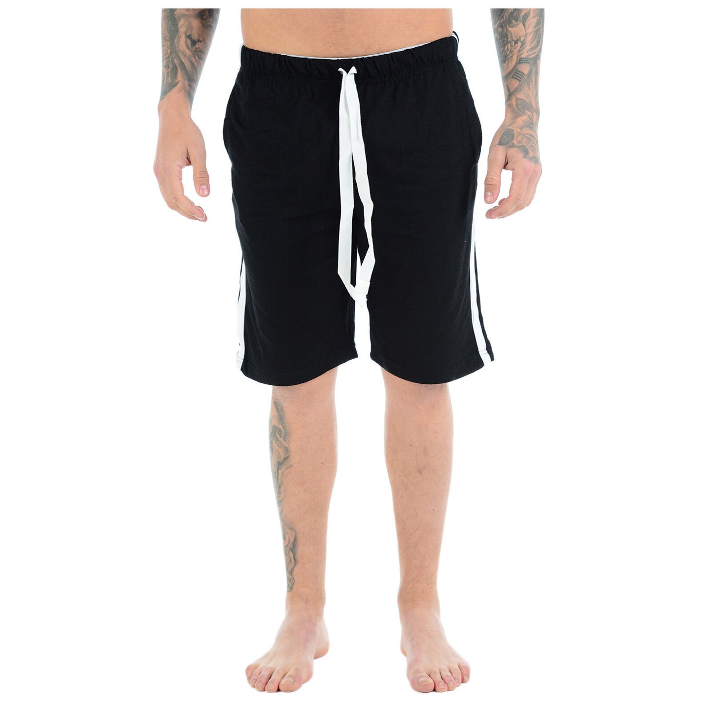 MENS CASUAL LOUNGE SHORTS POLY COTTON PJ BOTTOMS RELAXED FIT BREATHABLE SLEEPWEAR NIGHTWEAR PYJAMAS MULTI POCKETS