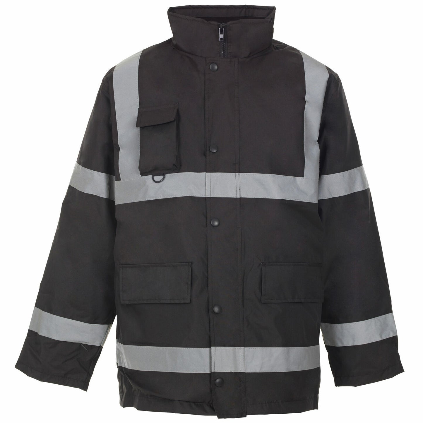 HI VIS PARKA JACKET HIGH VISIBILITY REFLECTIVE WATERPROOF WORKWEAR PADDED HOODED COAT