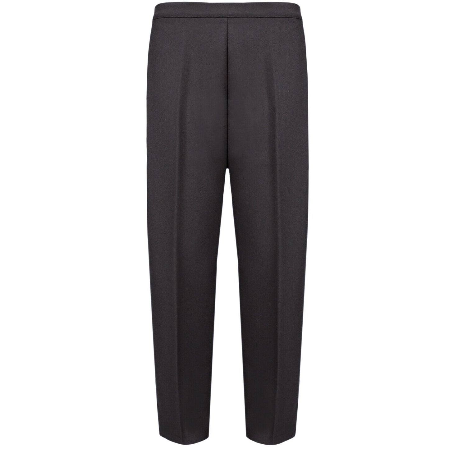 PACK OF 2 LADIES WOMENS HALF ELASTICATED WAIST TROUSERS WITH POCKETS PLUS SIZE 22 to 24
