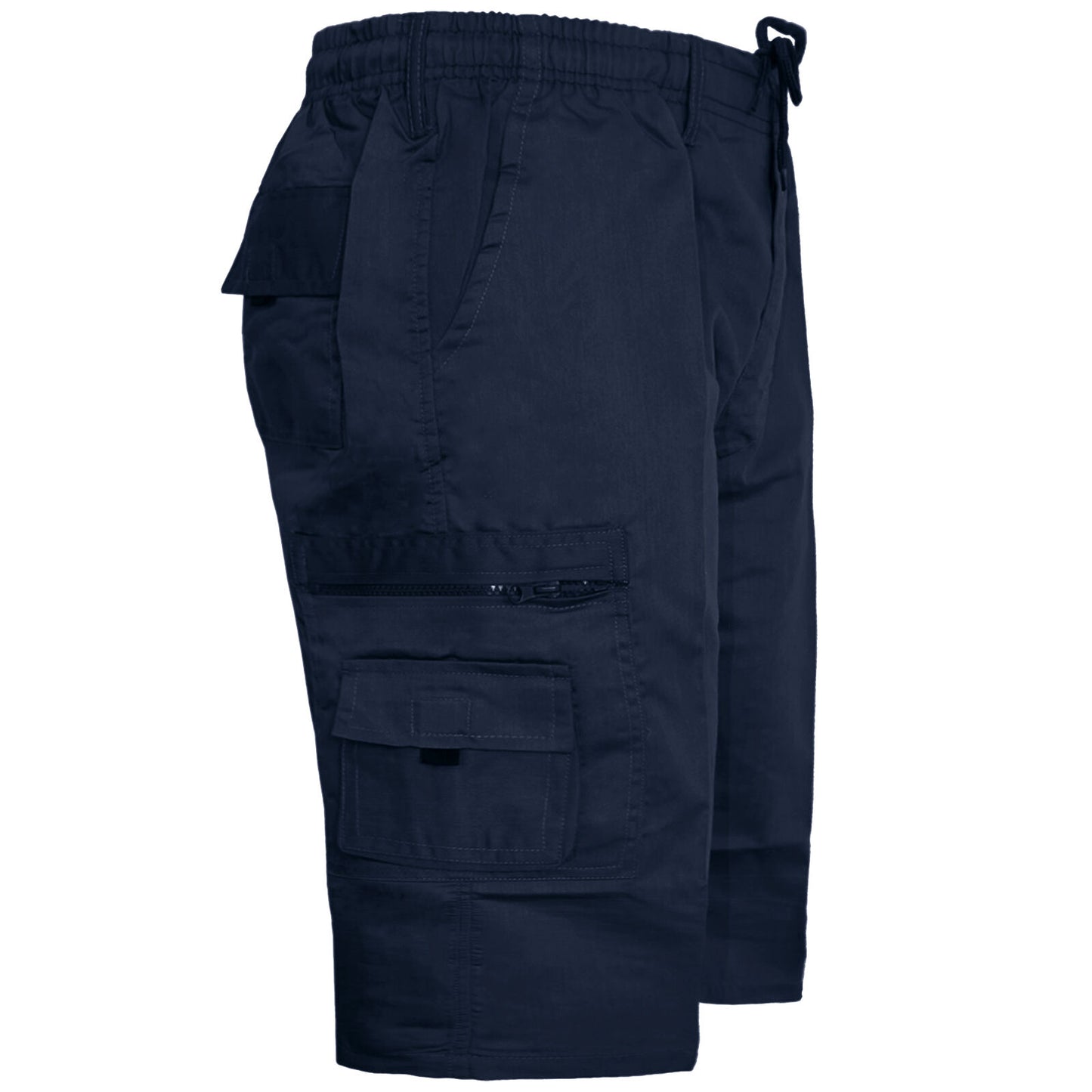 MENS PLAIN CARGO SHORTS QUICK DRY COMBAT CASUAL SUMMER BEACH WORKWEAR POLY COTTON MULTI POCKET LIGHTWEIGHT PANTS