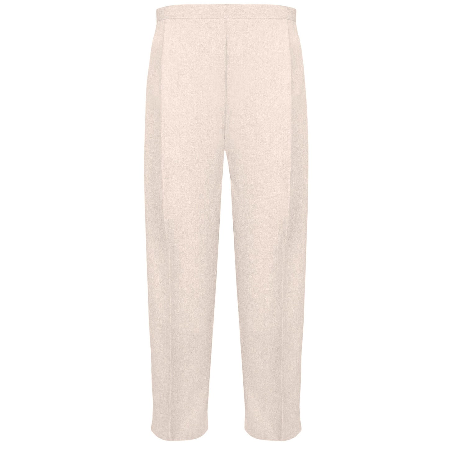 PACK OF 2 LADIES WOMENS HALF ELASTICATED WAIST TROUSERS WITH POCKETS PLUS SIZE 22 to 24