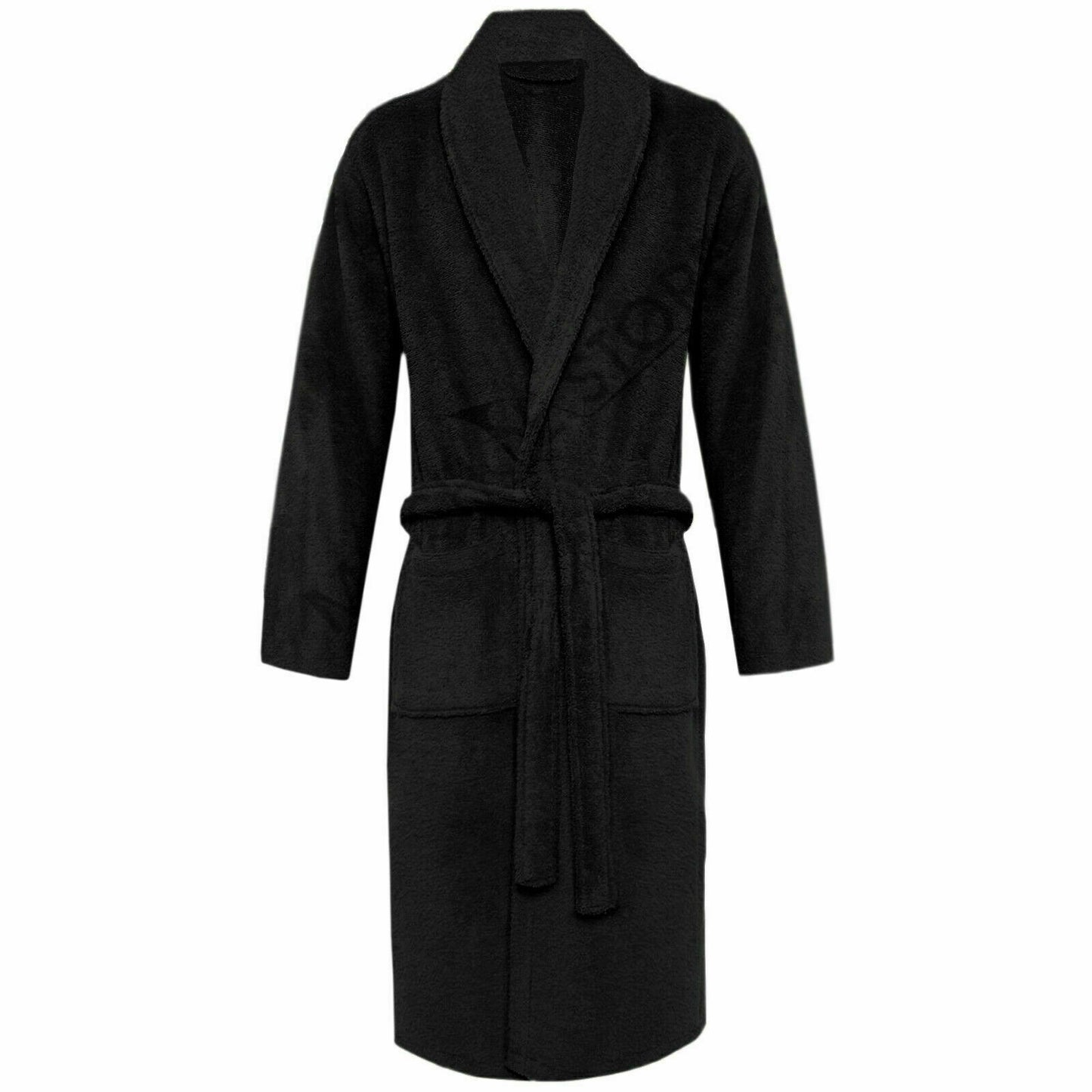 100% Luxury Egyptian Cotton Terry Towelling Hooded Bath Robe Unisex Shawl Collar Dressing Gowns