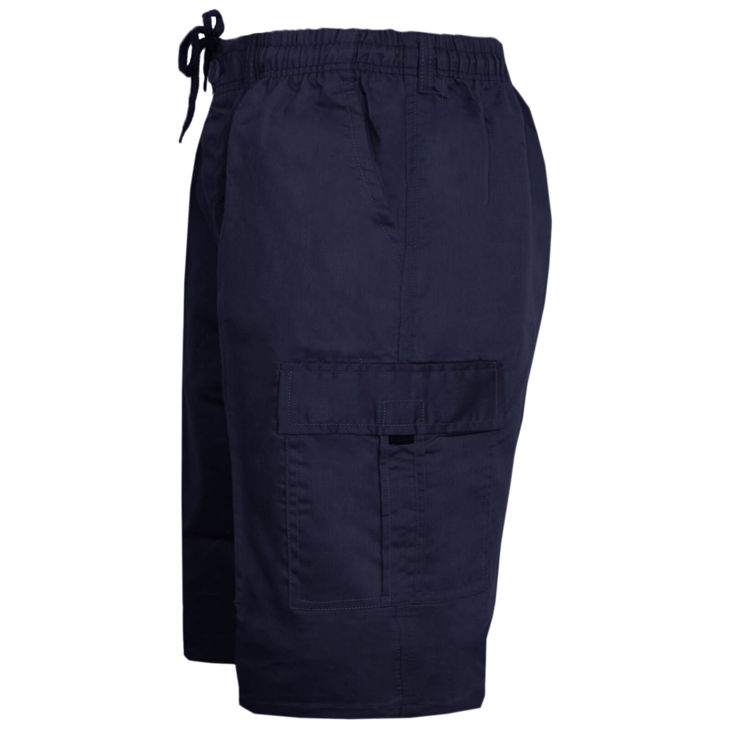 MENS PLAIN CARGO SHORTS QUICK DRY COMBAT CASUAL SUMMER BEACH WORKWEAR POLY COTTON MULTI POCKET LIGHTWEIGHT PANTS