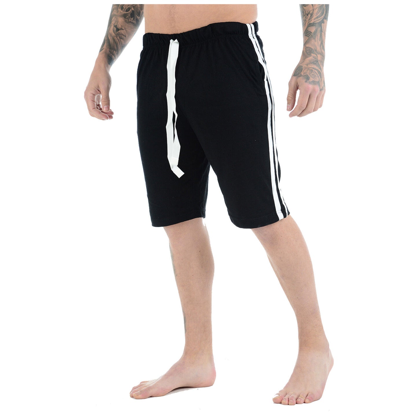 MENS CASUAL LOUNGE SHORTS POLY COTTON PJ BOTTOMS RELAXED FIT BREATHABLE SLEEPWEAR NIGHTWEAR PYJAMAS MULTI POCKETS