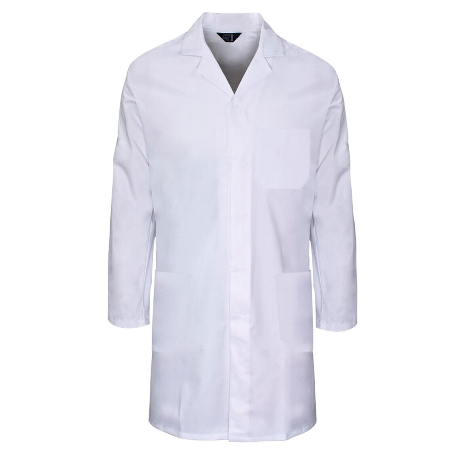 UNISEX MEDICAL LAB COAT DOCTOR NURSE OVERALL HYGIENE UNIFORM FOOD INDUSTRY LABORATORY WORKWEAR LIGHTWEIGHT DURABLE PROFESSIONAL JACKET