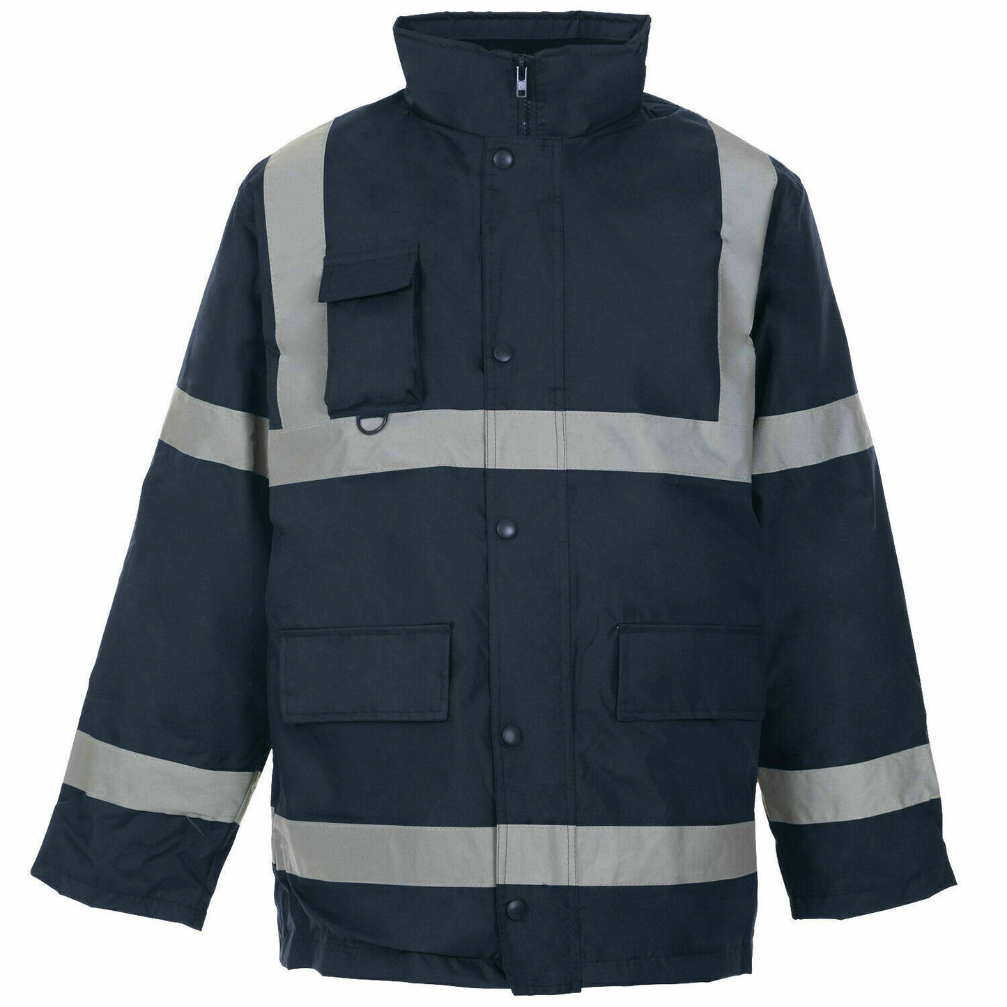 HI VIS PARKA JACKET HIGH VISIBILITY REFLECTIVE WATERPROOF WORKWEAR PADDED HOODED COAT