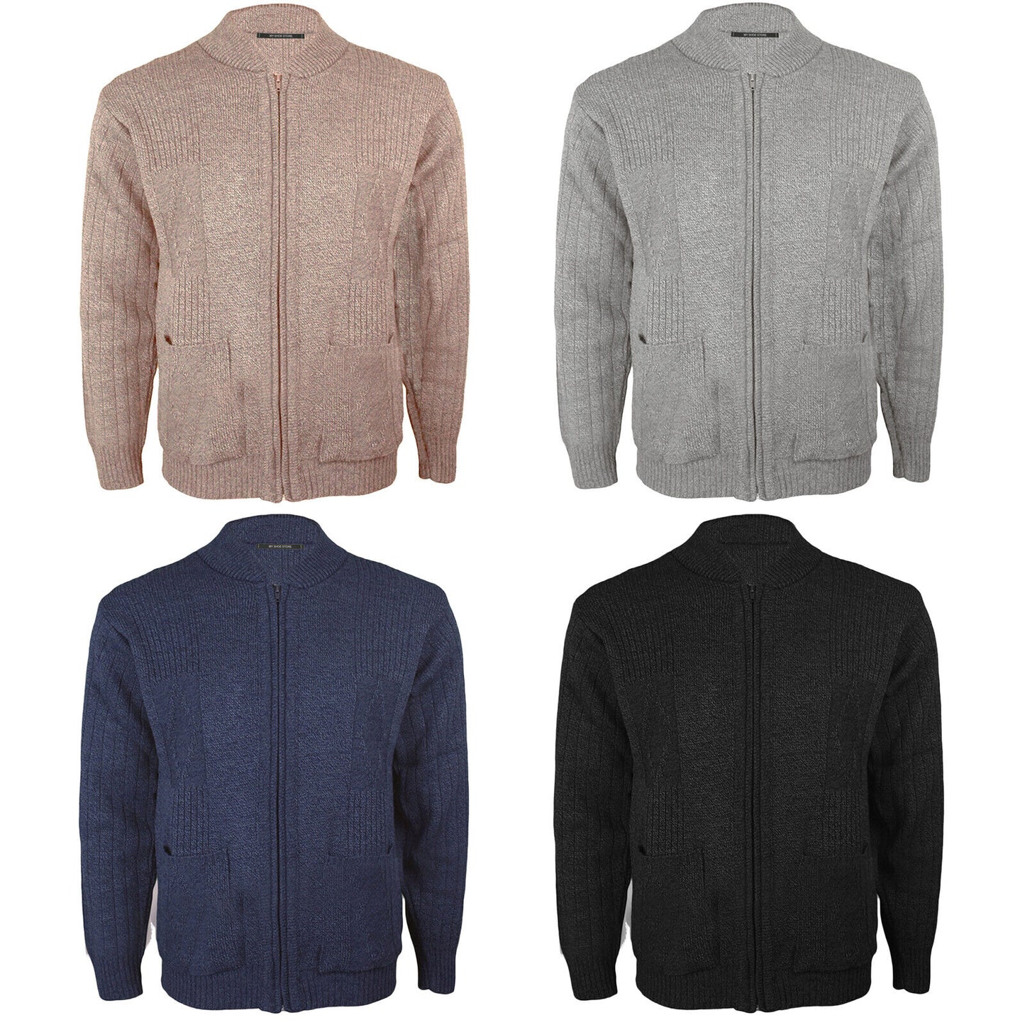MENS CLASSIC CARDIGAN VINTAGE CARDI PLAIN WINTER THICK KNIT WARM SWEATER JUMPER Vintage Charm
