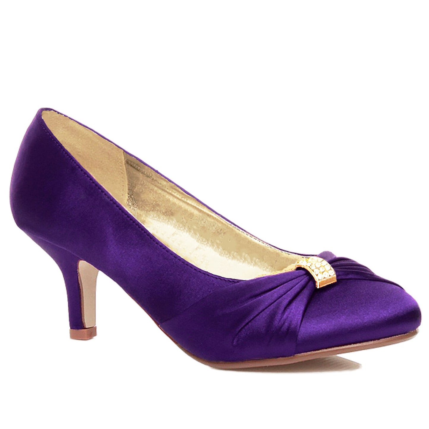 WOMENS SHOES BRIDAL LADIES WEDDING BRIDESMAID STILETTO LOW KITTEN MID SATIN HEEL