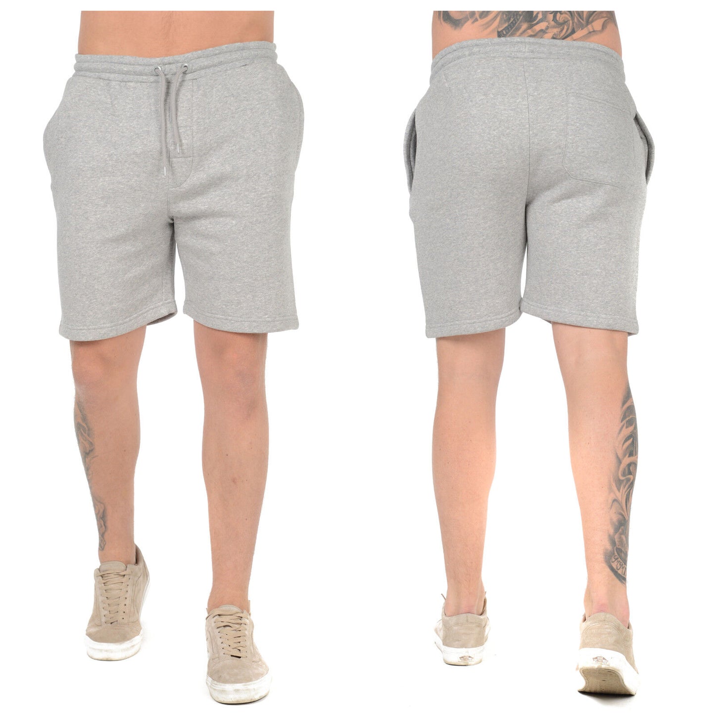 2 PACK MENS JOGGING SHORTS JERSEY FLEECE SWEAT BOTTOMS GYM RUNNING COMFY WORKOUT CASUAL SUMMER ACTIVEWEAR SHORTS